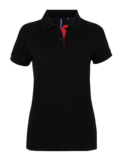 Women´s Classic Fit Contrast Polo - Asquith & Fox