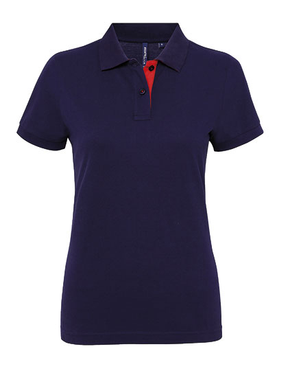 Women´s Classic Fit Contrast Polo - Asquith & Fox