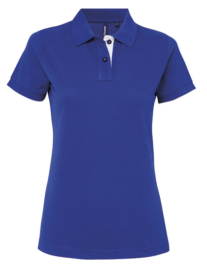 Women´s Classic Fit Contrast Polo - Asquith & Fox