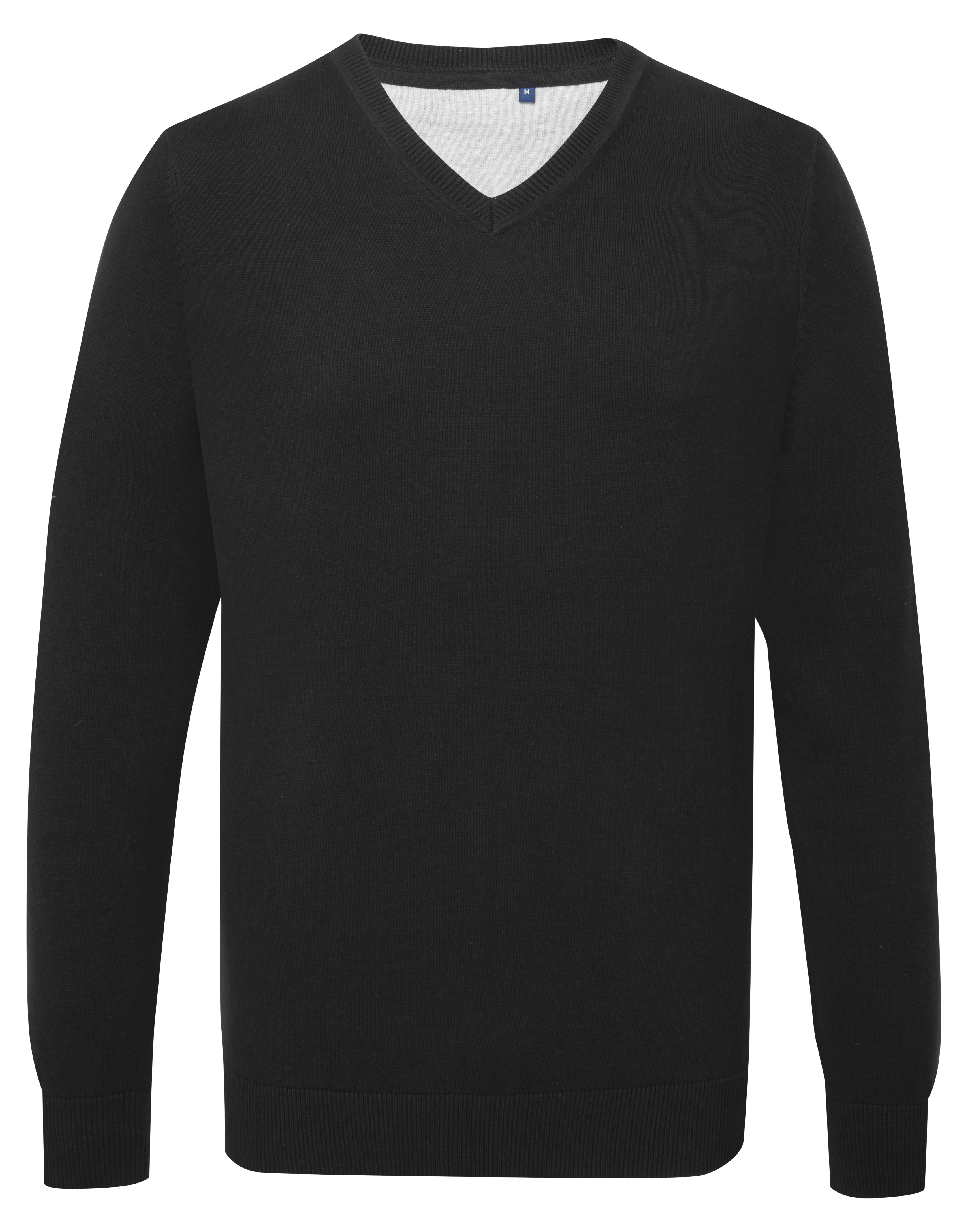 Men´s Cotton Blend V Neck Sweater - Asquith & Fox