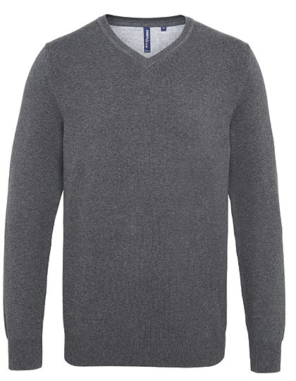 Men´s Cotton Blend V Neck Sweater - Asquith & Fox