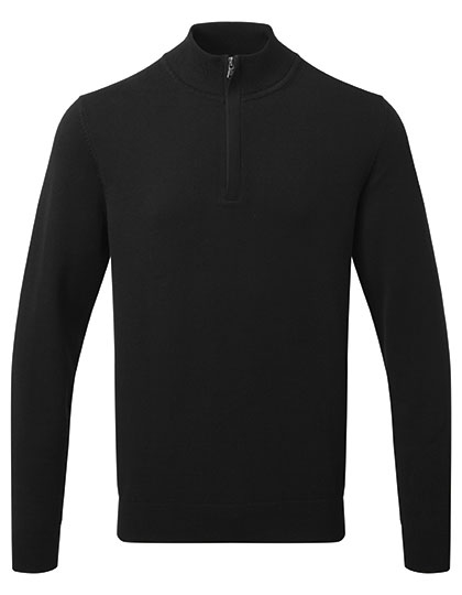 Men´s Cotton Blend 1/4 Zip Sweater - Asquith & Fox