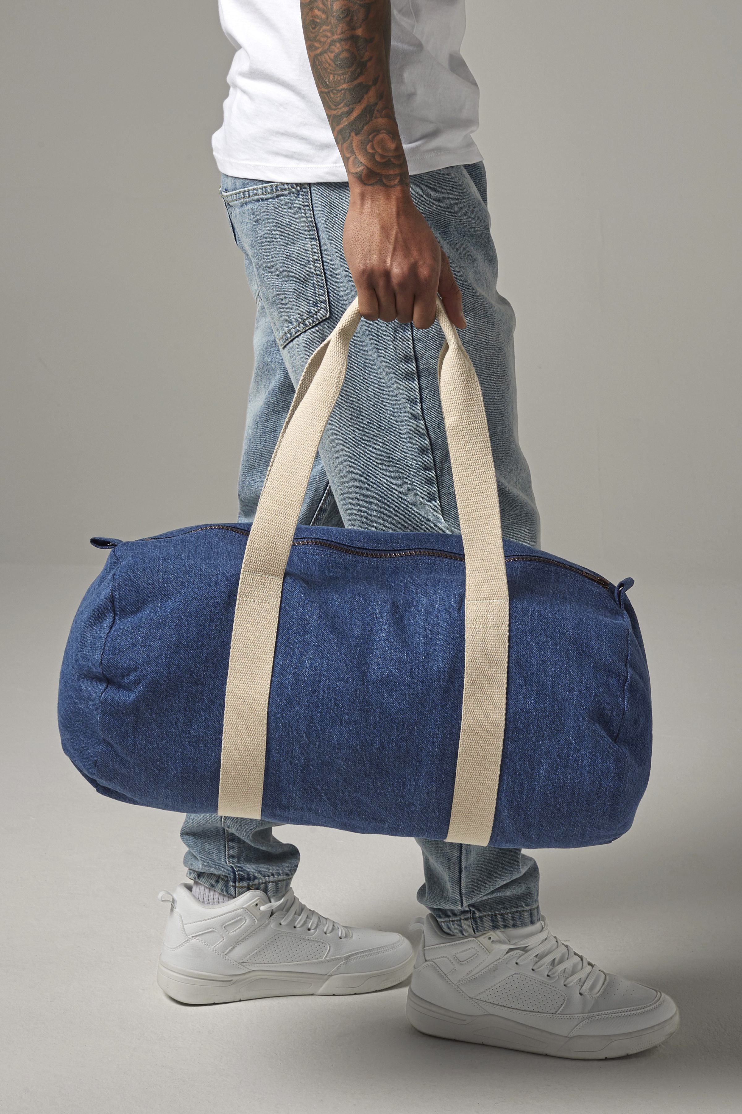 Denim Barrel Bag - BagBase