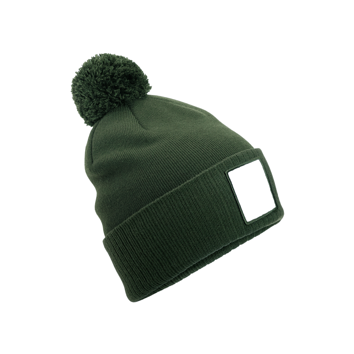 Appliqué Patch Pom Beanie - Beechfield