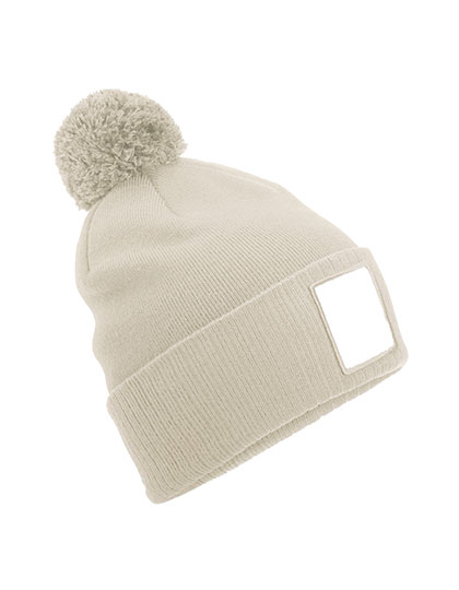 Appliqué Patch Pom Beanie - Beechfield
