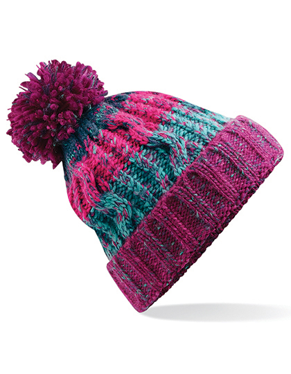 Corkscrew Pom Pom Beanie - Beechfield