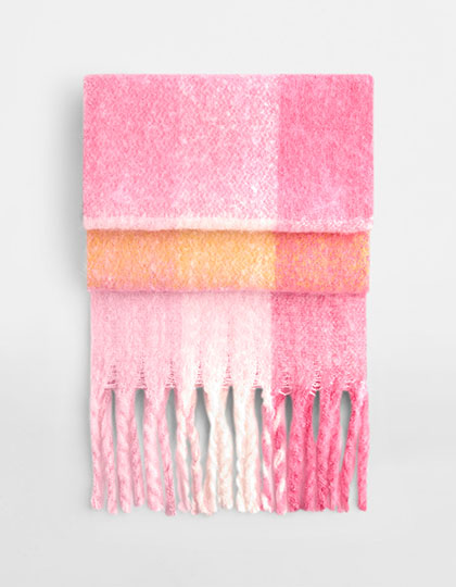 Fluffy Check Scarf - Beechfield
