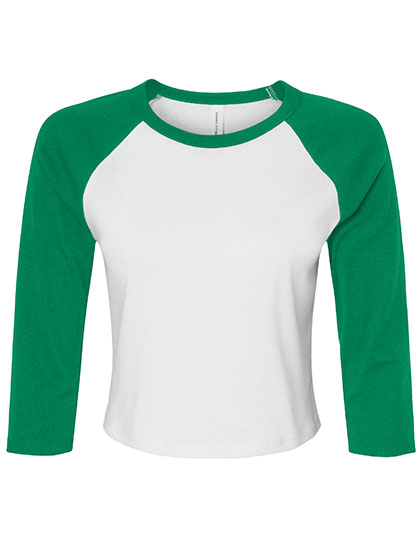 Women´s Micro Rib 3/4 Raglan Baby Tee - Bella+Canvas