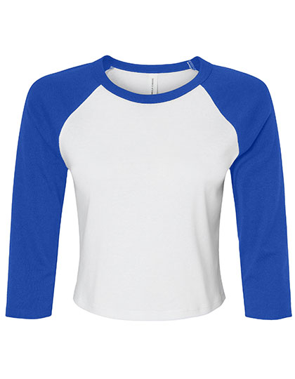 Women´s Micro Rib 3/4 Raglan Baby Tee - Bella+Canvas