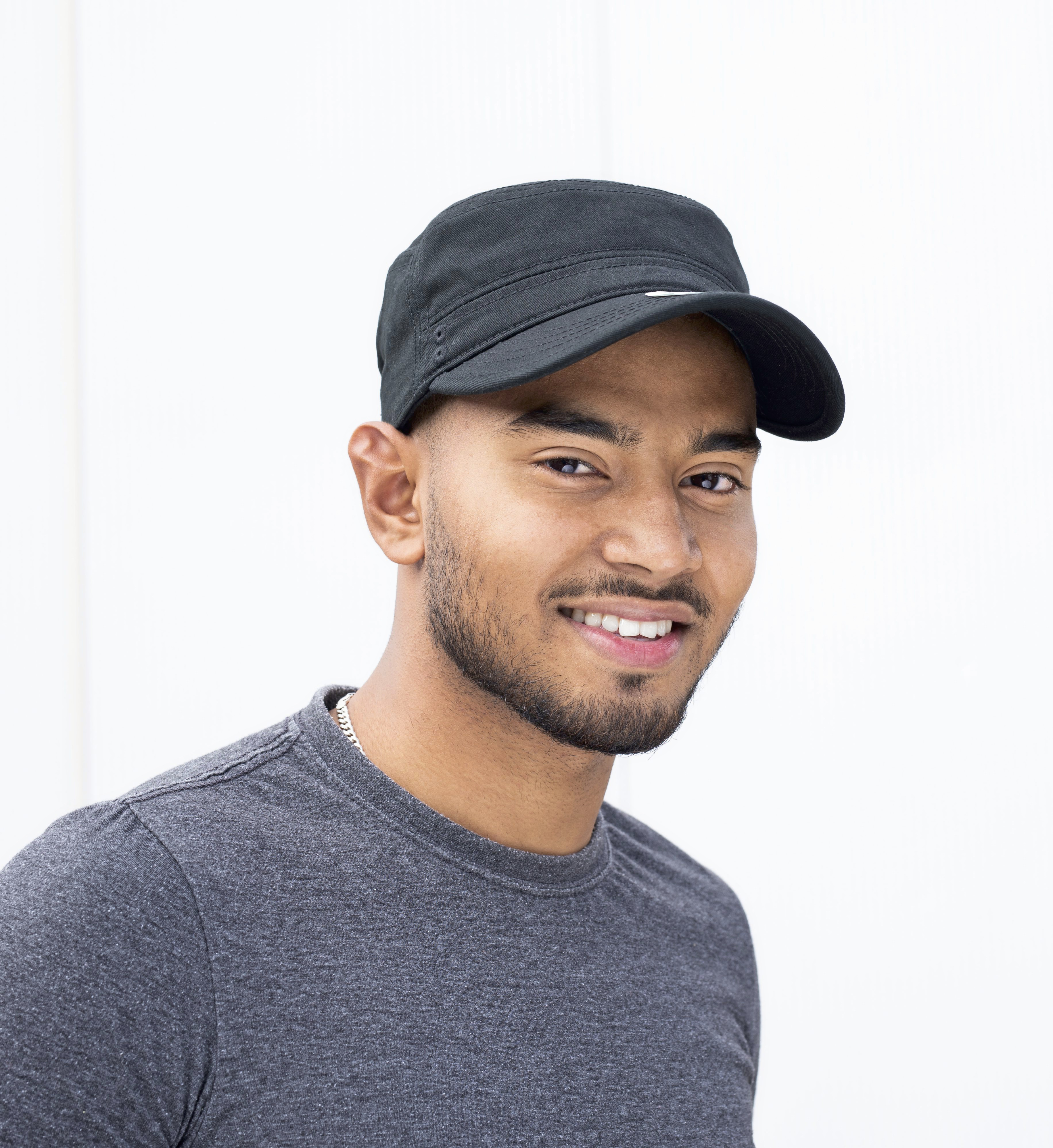Organic Cotton Army Cap Washed - Brain Waves