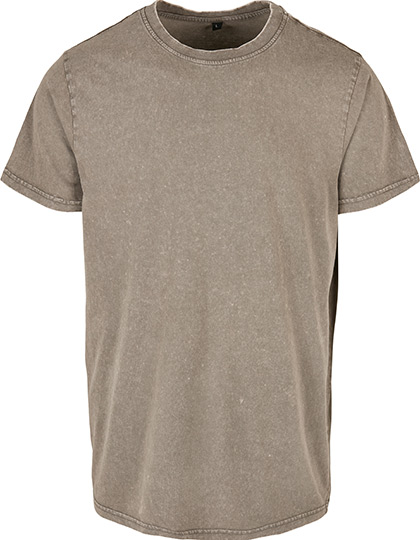 Acid Washed Round Neck Tee - Build Your Brand