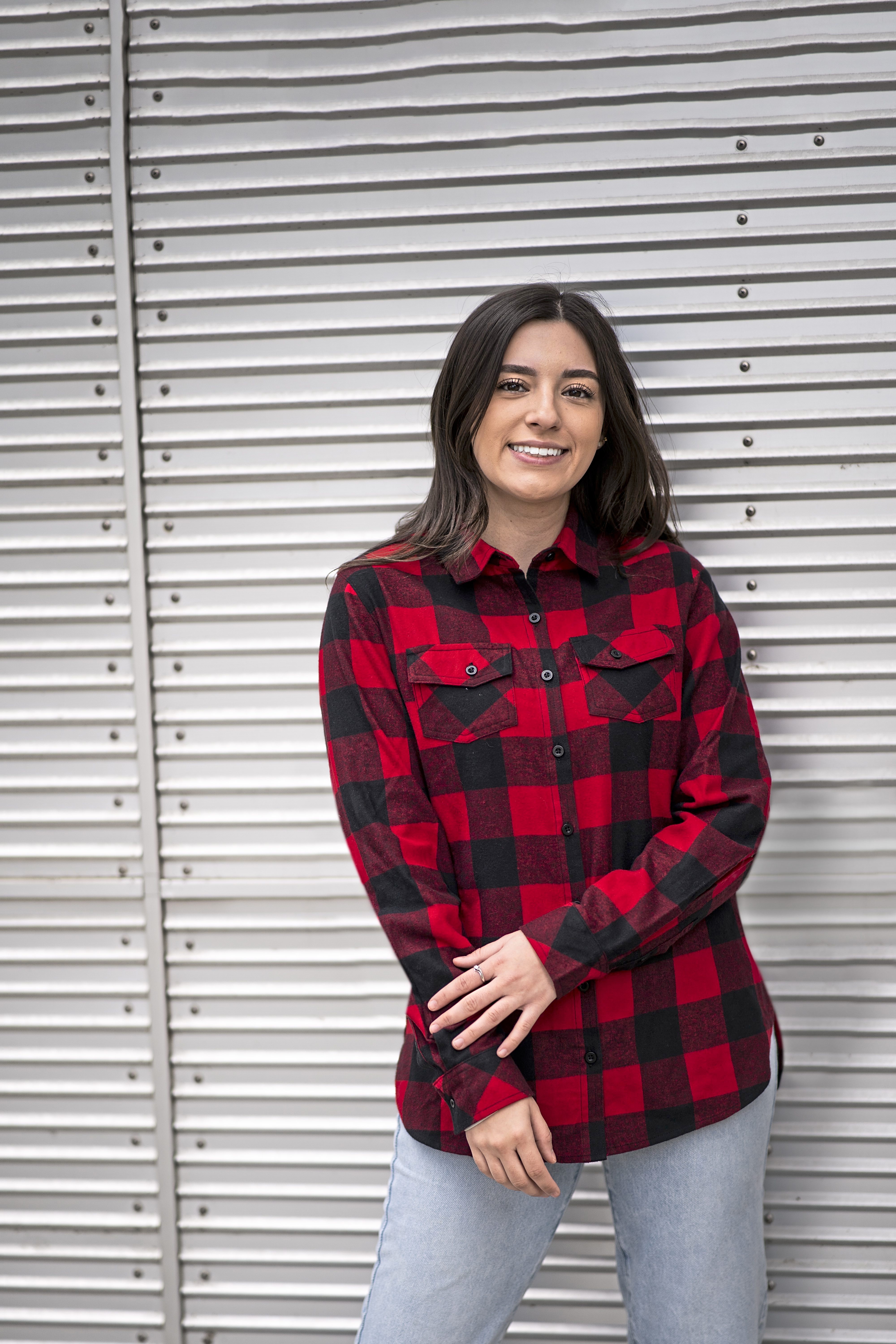 Ladies´ Woven Plaid Flannel Shirt - Burnside
