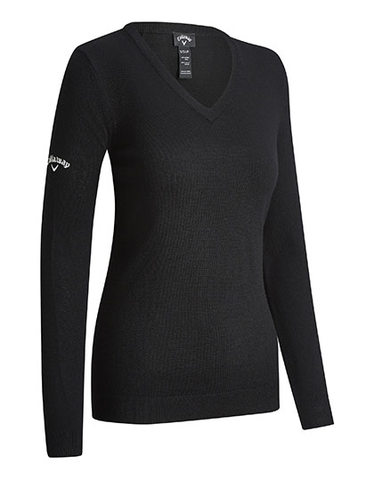 Ladies V-Neck Merino Sweater - Callaway