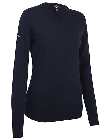 Ladies V-Neck Merino Sweater - Callaway