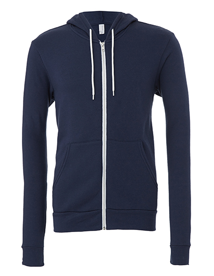 Unisex Poly-Cotton Fleece Full-Zip Hoodie - Canvas