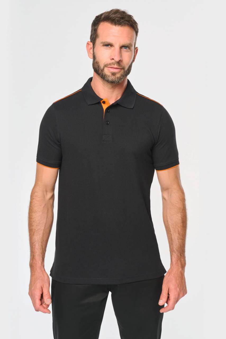 Designed To Work MEN'S SHORT-SLEEVED CONTRASTING DAYTODAY POLO SHIRT