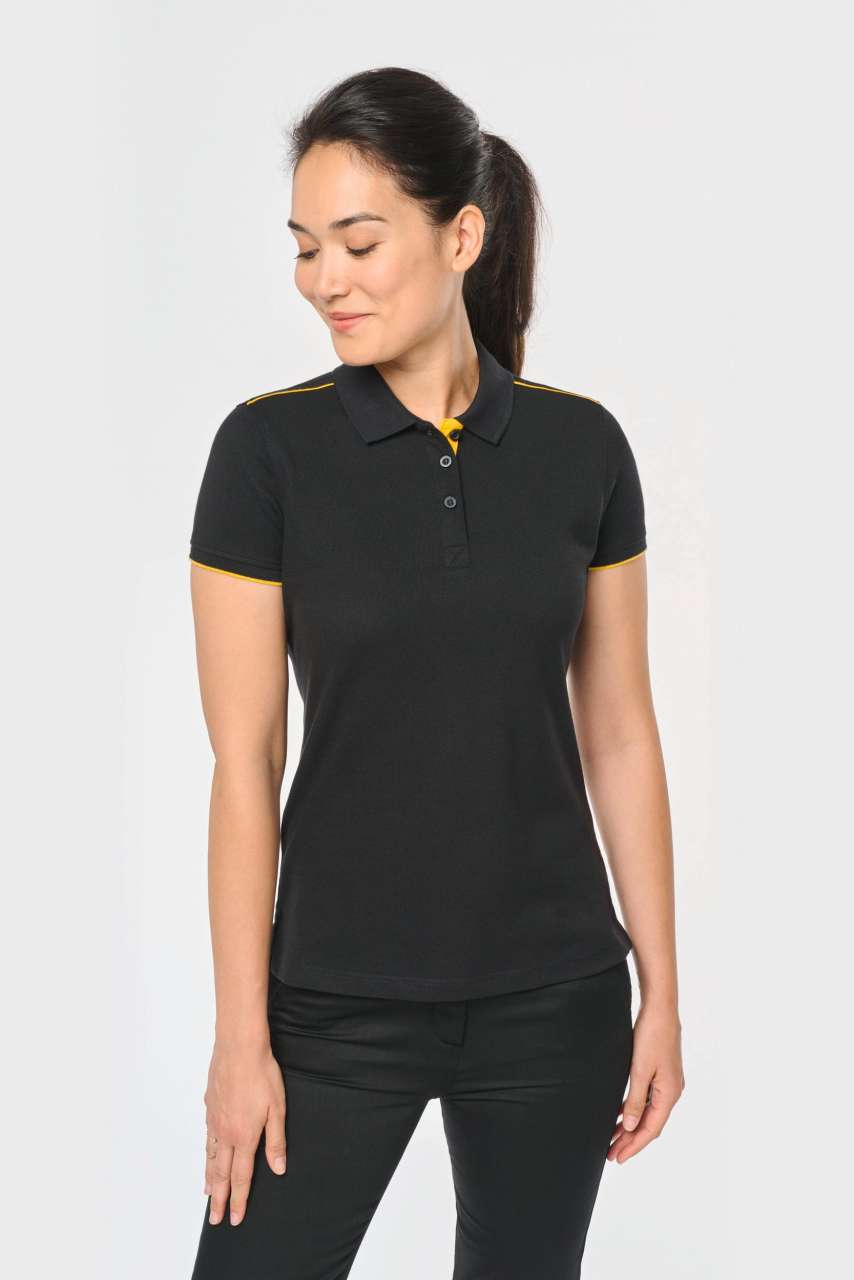 Designed To Work LADIES' SHORT-SLEEVED CONTRASTING DAYTODAY POLO SHIRT