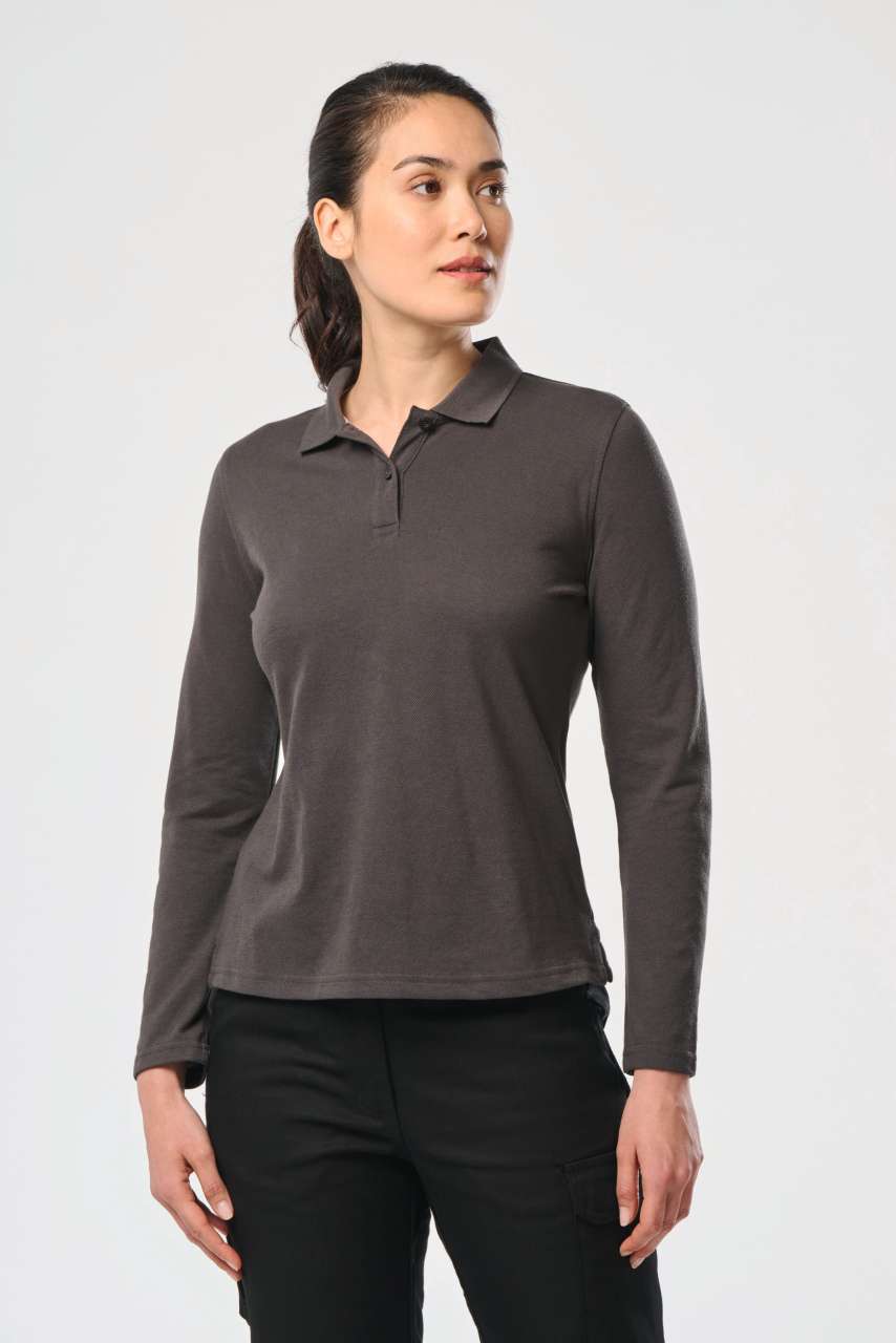 LADIES' LONG-SLEEVED POLO SHIRT - Designed To Work