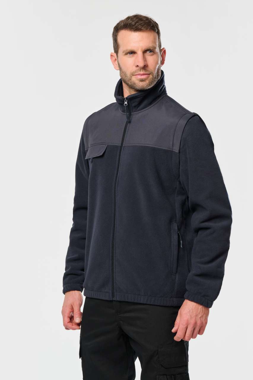 FLEECE JACKET WITH REMOVABLE SLEEVES - Designed To Work