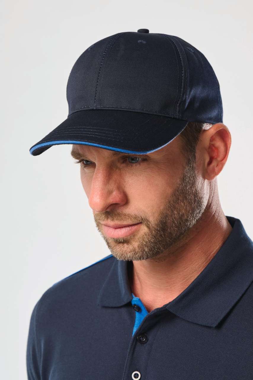 OEKOTEX CERTIFIED 6 PANELS CAP WITH SANDWICH PEAK - Designed To Work