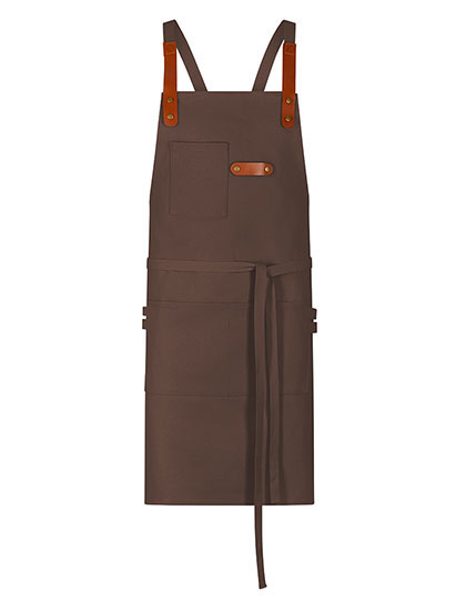 Bib Apron Canvas With Decorative Label - Exner