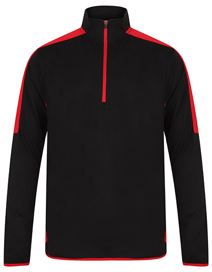 Adults 1/4 Zip Midlayer With Contrast Panelling - Finden+Hales