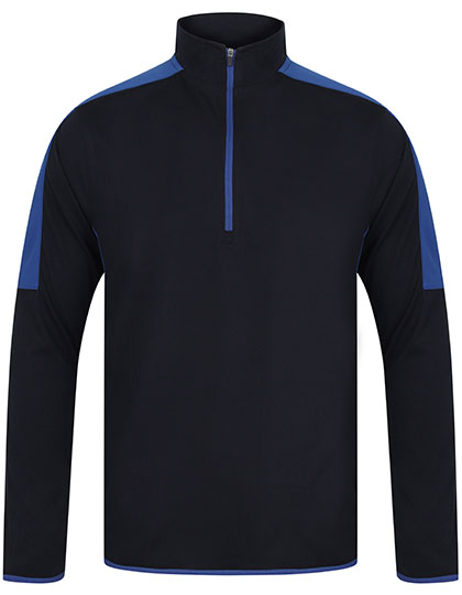 Adults 1/4 Zip Midlayer With Contrast Panelling - Finden+Hales