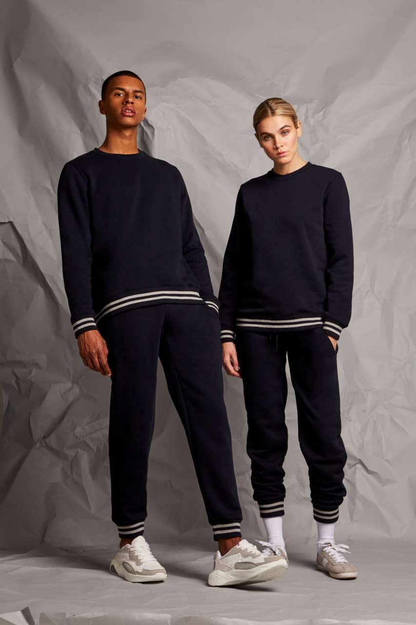 SWEAT WITH STRIPE CUFFS - Front Row