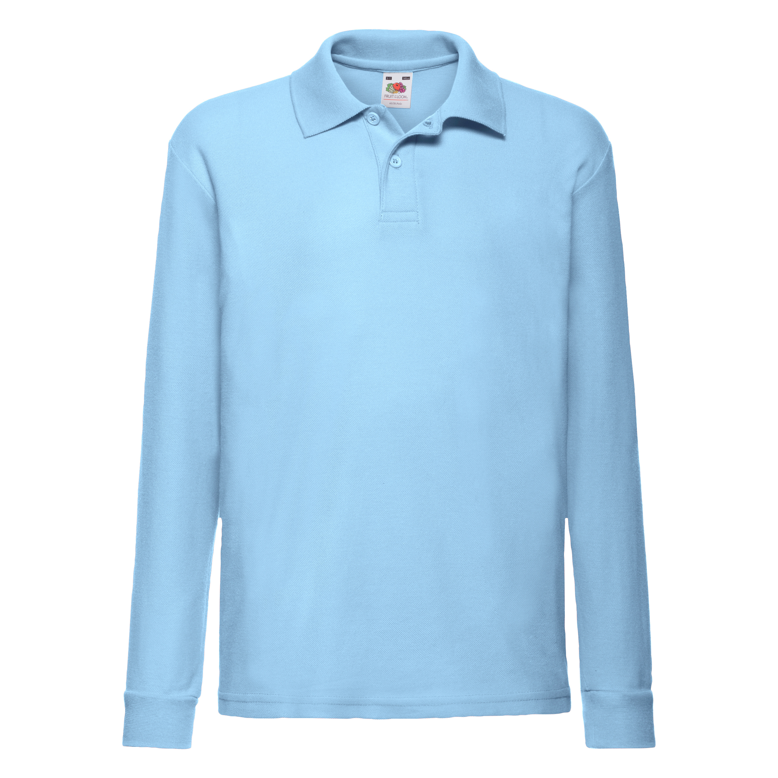 Kids´ Long Sleeve 65/35 Polo - Fruit of the Loom