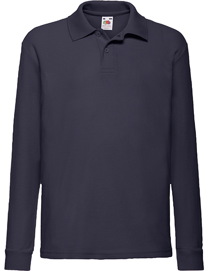 Kids´ Long Sleeve 65/35 Polo - Fruit of the Loom