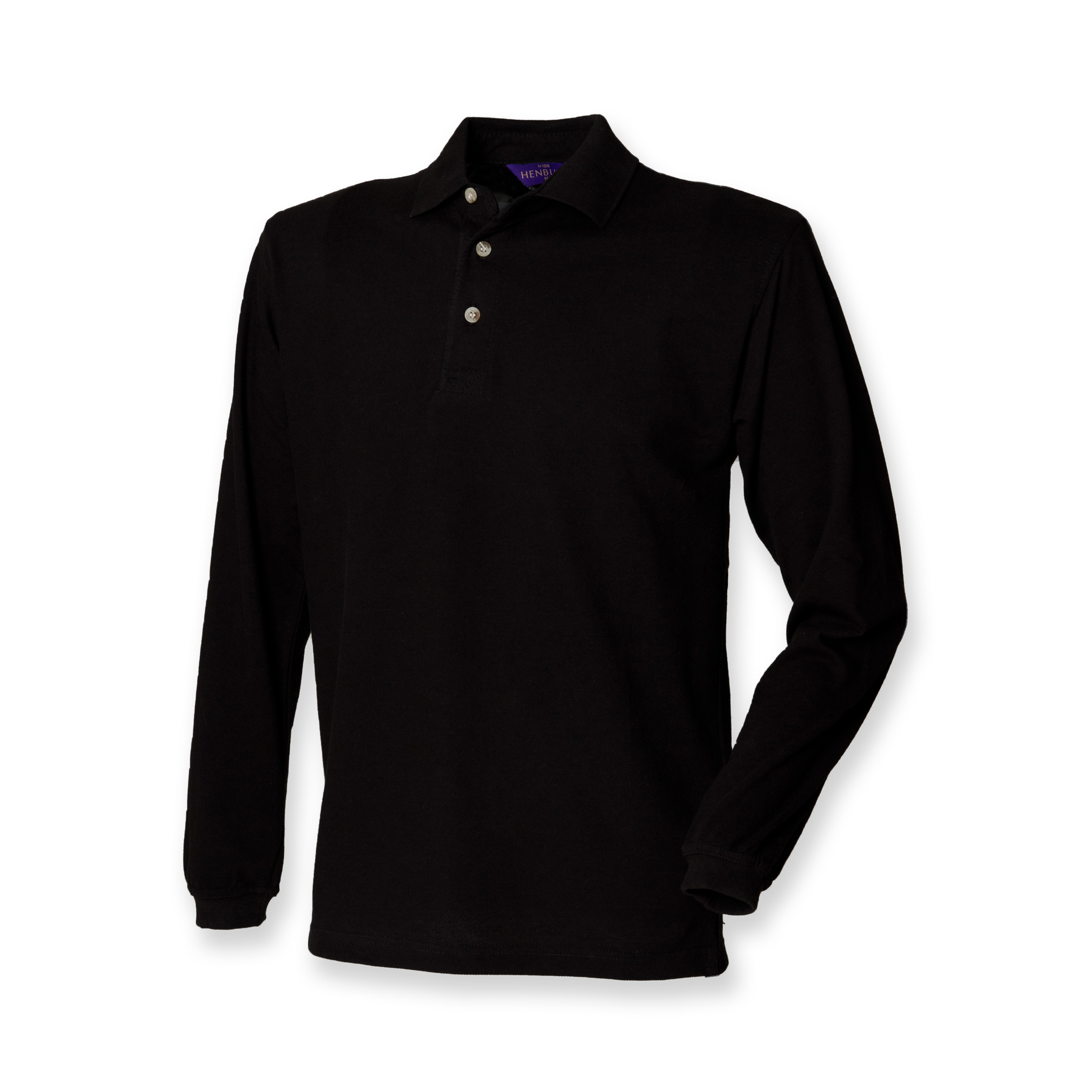 Long Sleeved Cotton Piqué Polo Shirt - Henbury