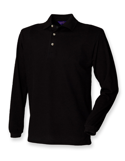 Long Sleeved Cotton Piqué Polo Shirt - Henbury