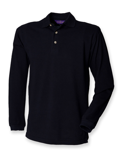 Long Sleeved Cotton Piqué Polo Shirt - Henbury