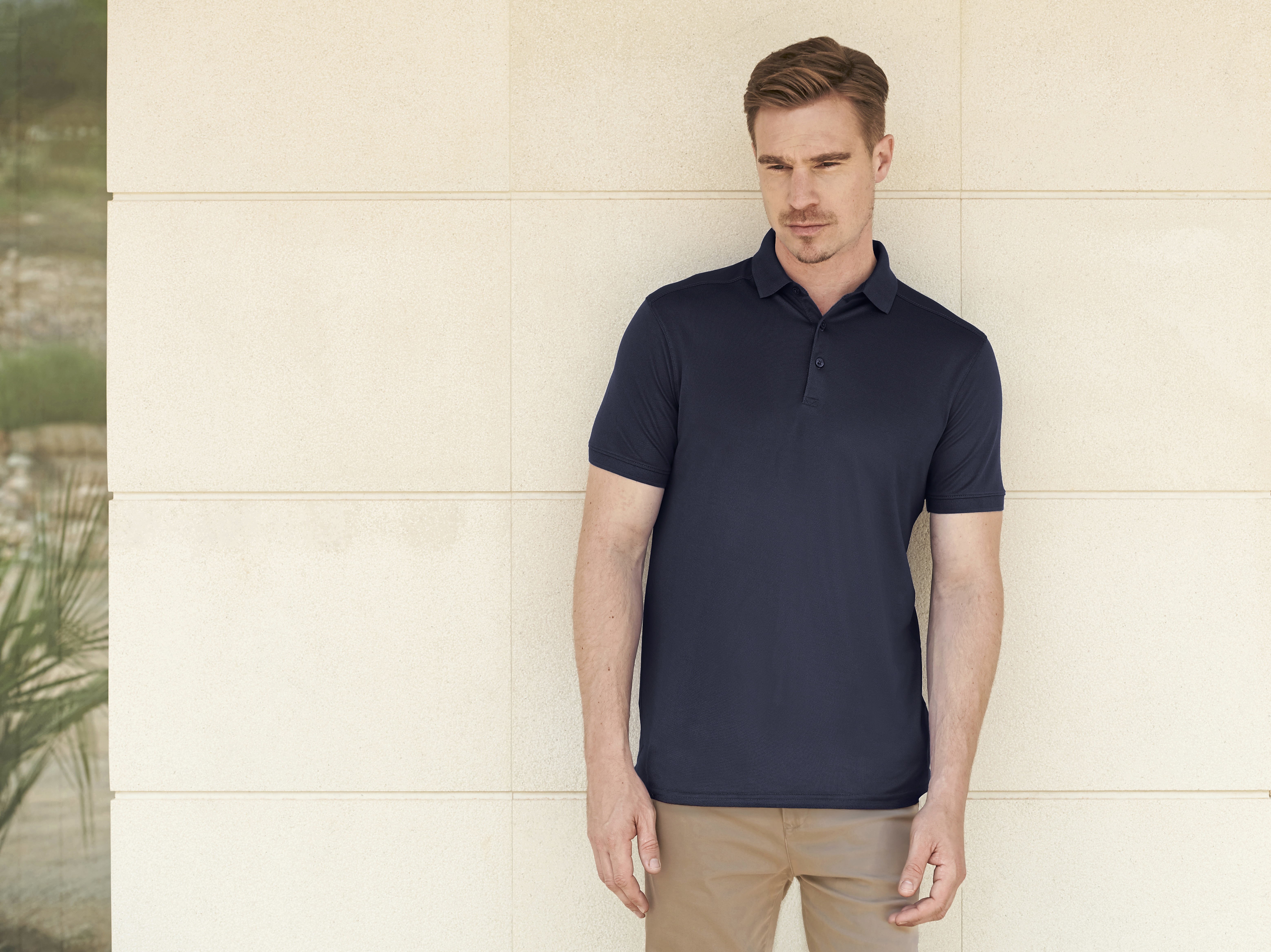 Men´s Slim Fit Stretch Polo Shirt + Wicking Finish - Henbury