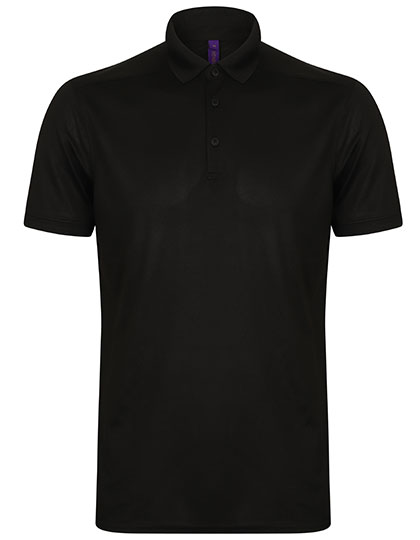 MEN'S' SLIM FIT STRETCH POLO SHIRT + WICKING FINISH - Henbury
