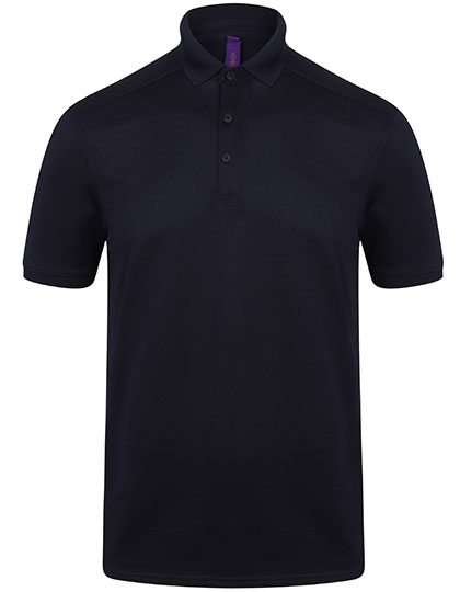 MEN'S' SLIM FIT STRETCH POLO SHIRT + WICKING FINISH - Henbury