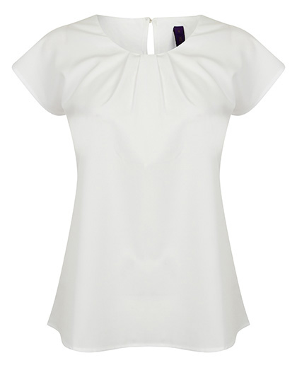 Ladies´ Pleat Front Short Sleeve Blouse - Henbury