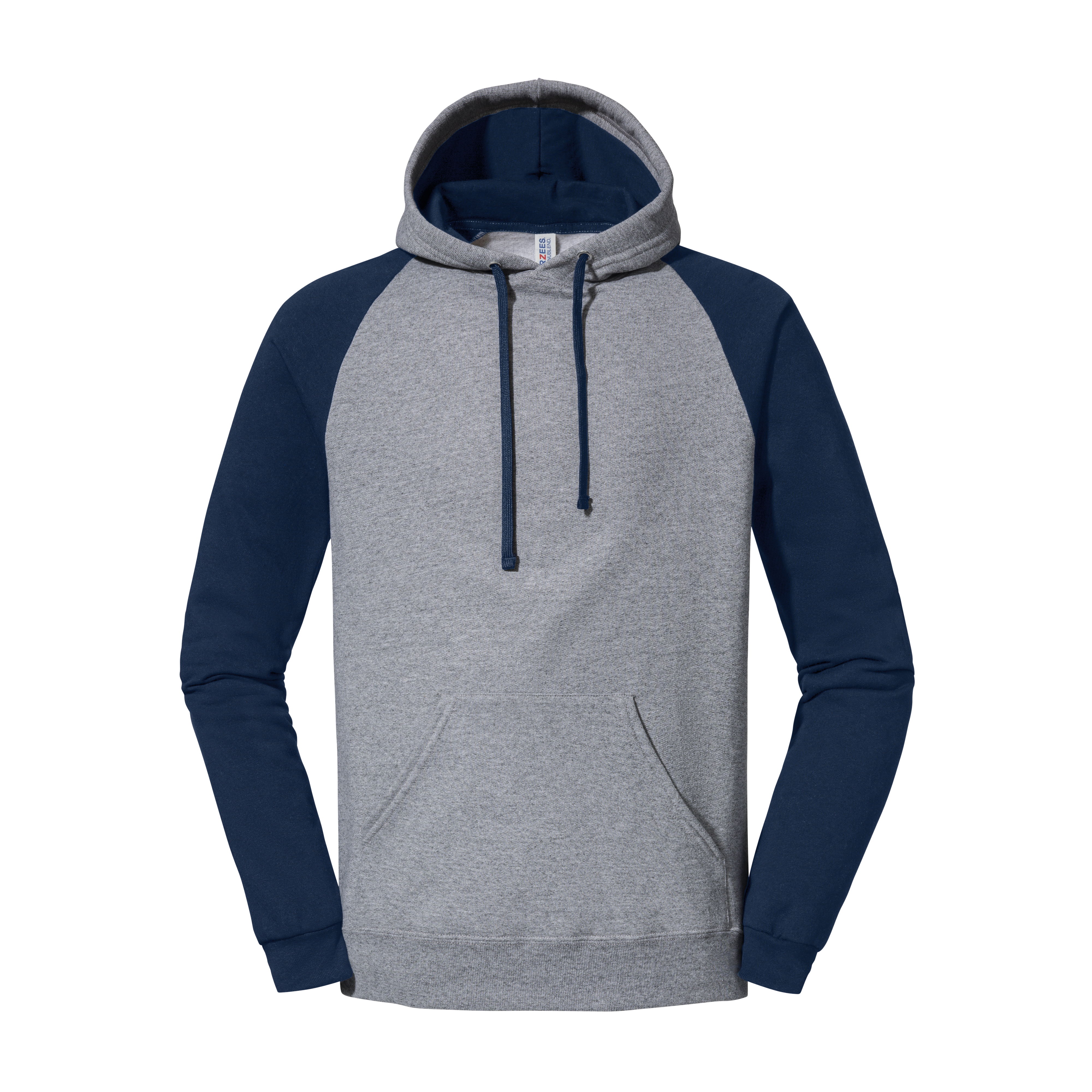 Nublend® Colour-Block Raglan Hooded Sweatshirt - JERZEES