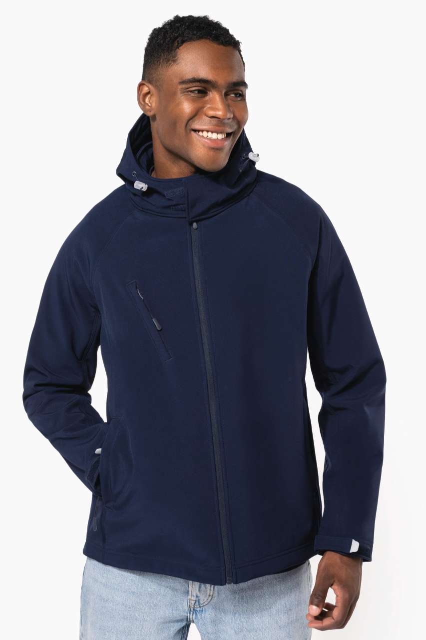 MEN'S DETACHABLE HOODED SOFTSHELL JACKET - Kariban