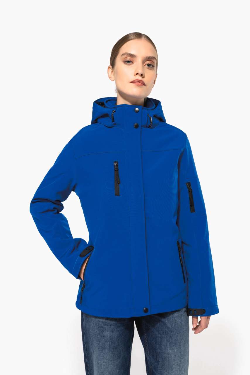 LADIES’ HOODED SOFTSHELL LINED PARKA - Kariban