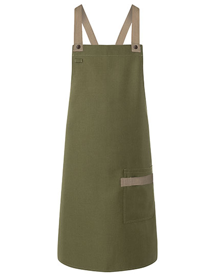 Bib Apron Urban-Look With Cross Straps And Pocket - Karlowsky