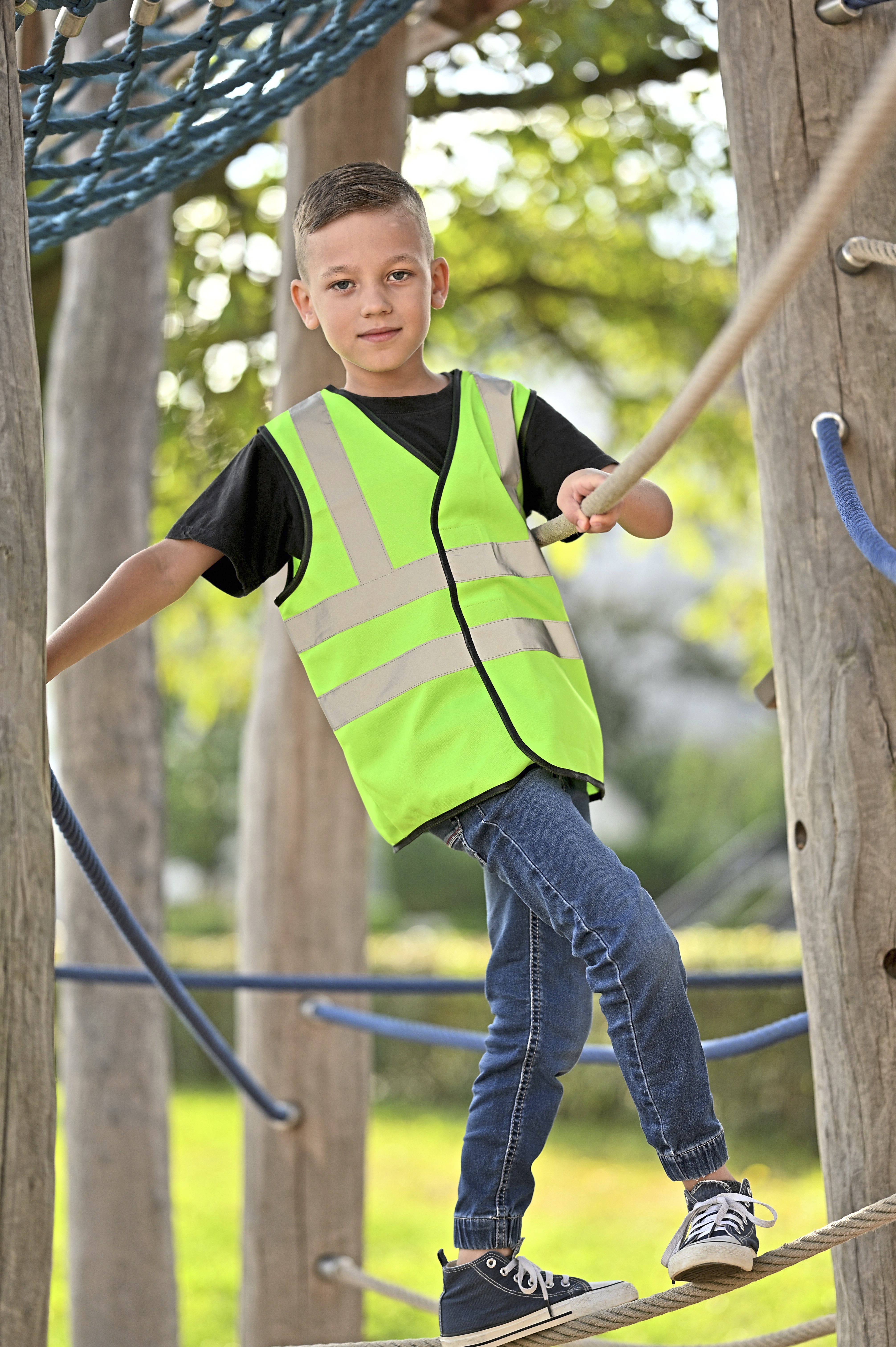 Childrens Safety Vest Esbjerg - 4 Reflective Stripes - Korntex