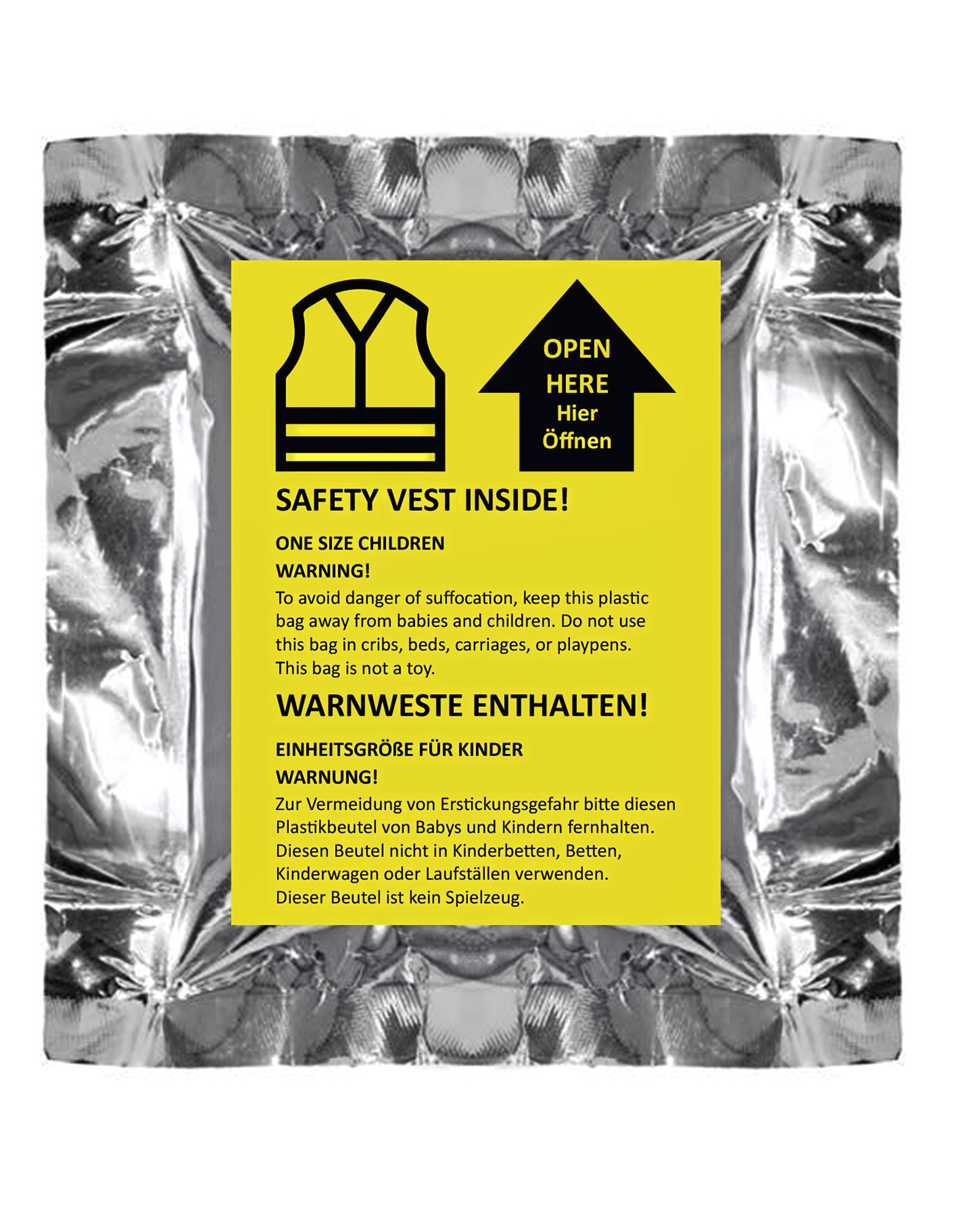Children´s Safety vest in mini vacuum packaging “Billund” - Korntex