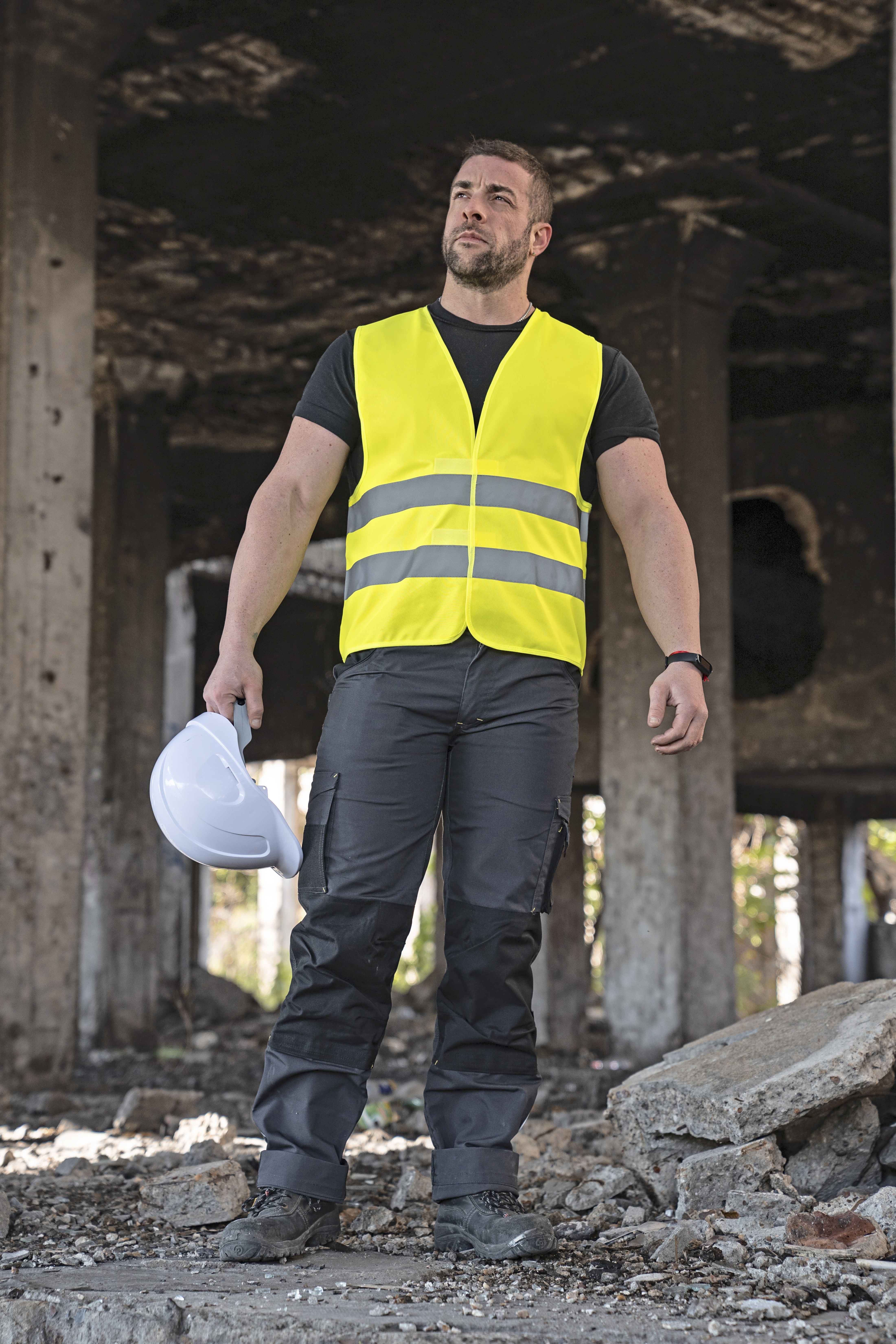 BASIC SAFETY VEST FOR PRINT "KARLSRUHE" - 2 VELCRO - Korntex