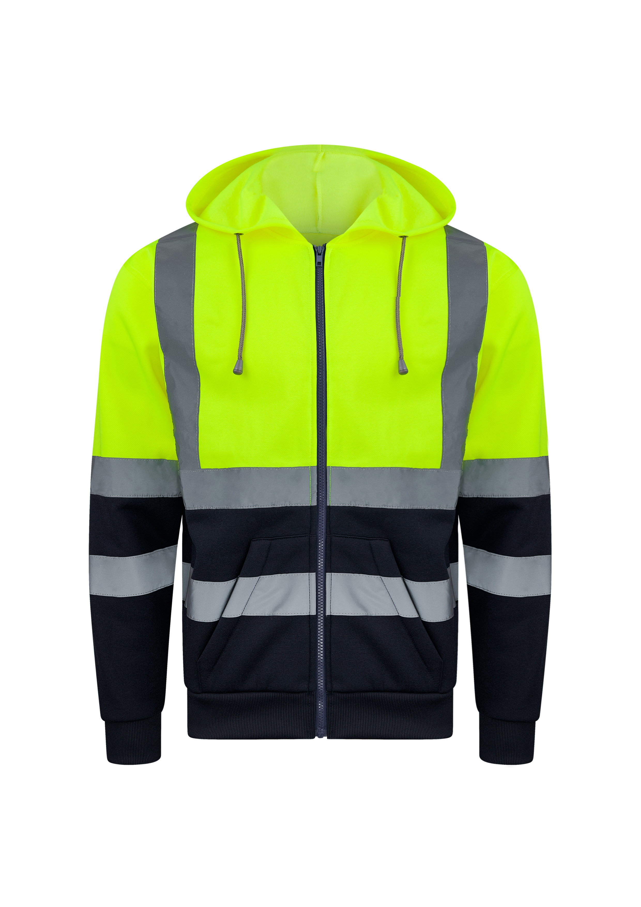 Hi-Vis Workwear Hooded Sweat-Jacket Galway - Korntex