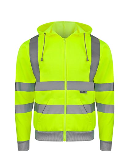 Hi-Vis Workwear Hooded Sweat-Jacket Galway - Korntex