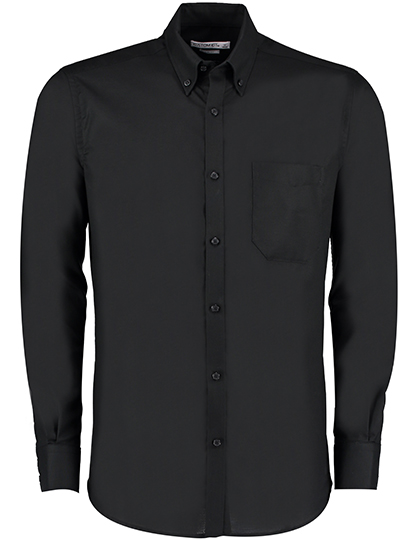 Men`s Slim Fit Workwear Oxford Shirt Long Sleeve - Kustom Kit