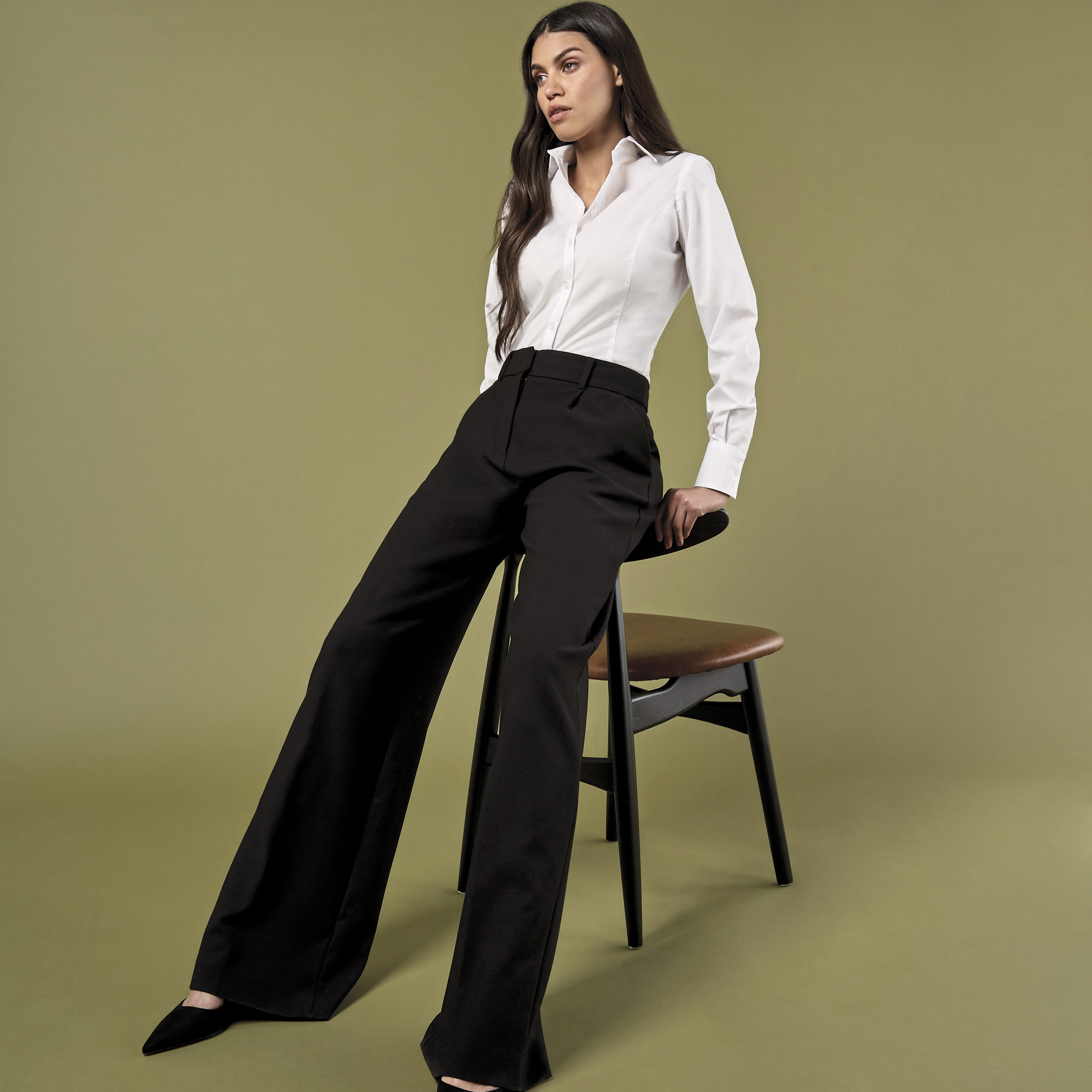 Business blouse long-sleeved (tailored fit) - Kustom Kit