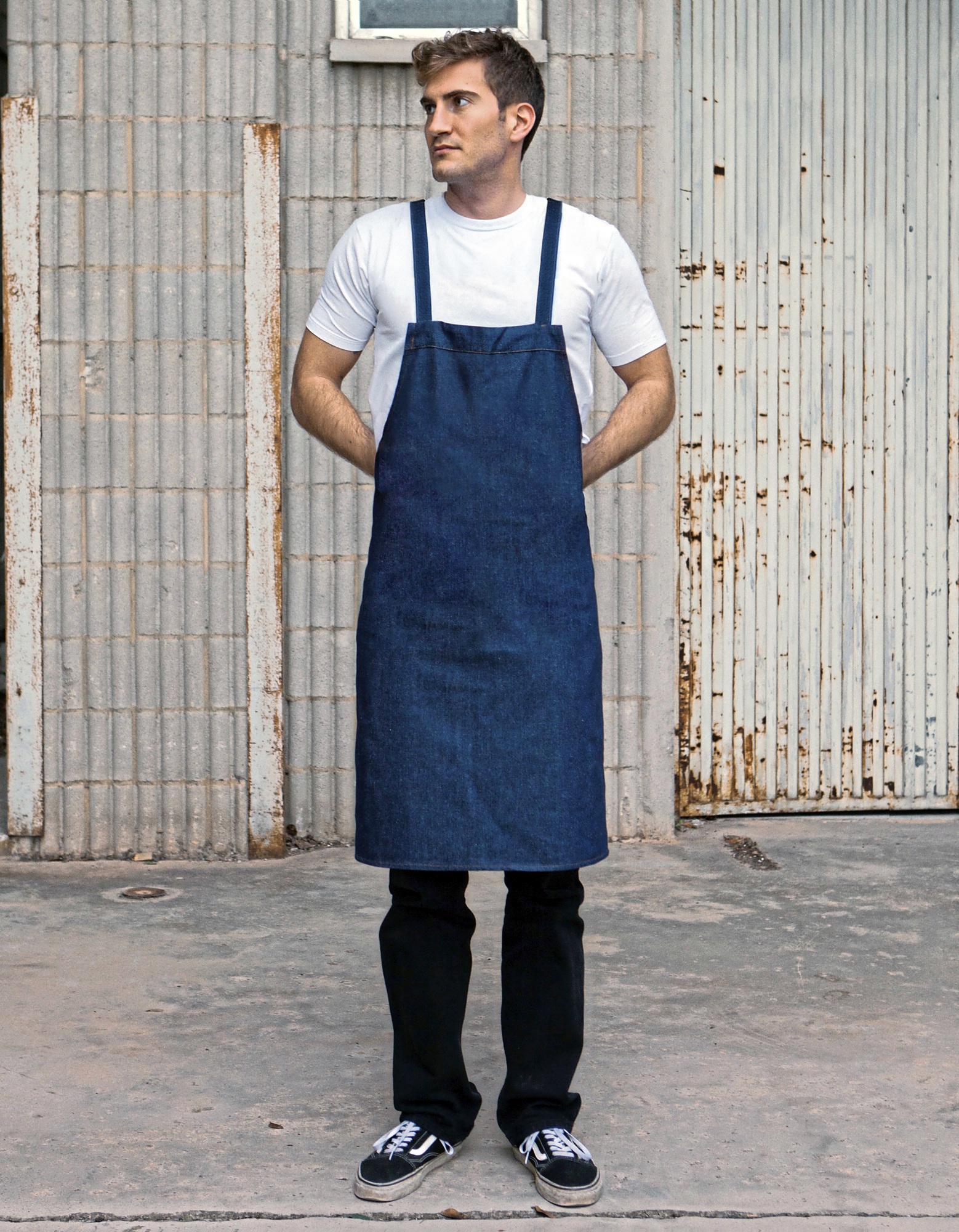 Barbecue apron with cross bands - Link Kitchen Wear