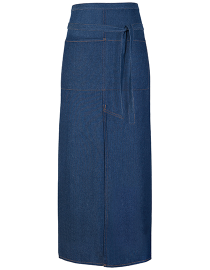 Jeans Bistro Apron With Split - Link Kitchen Wear